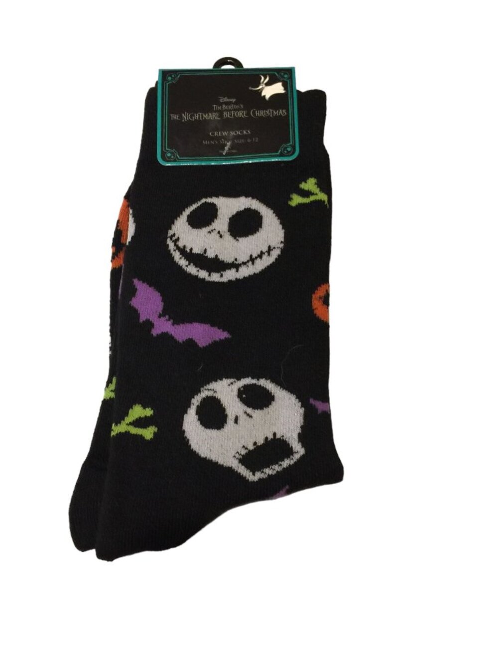 Disney The Nightmare Before Christmas Men's Crew Socks Size 6-12 Jack Skellingto